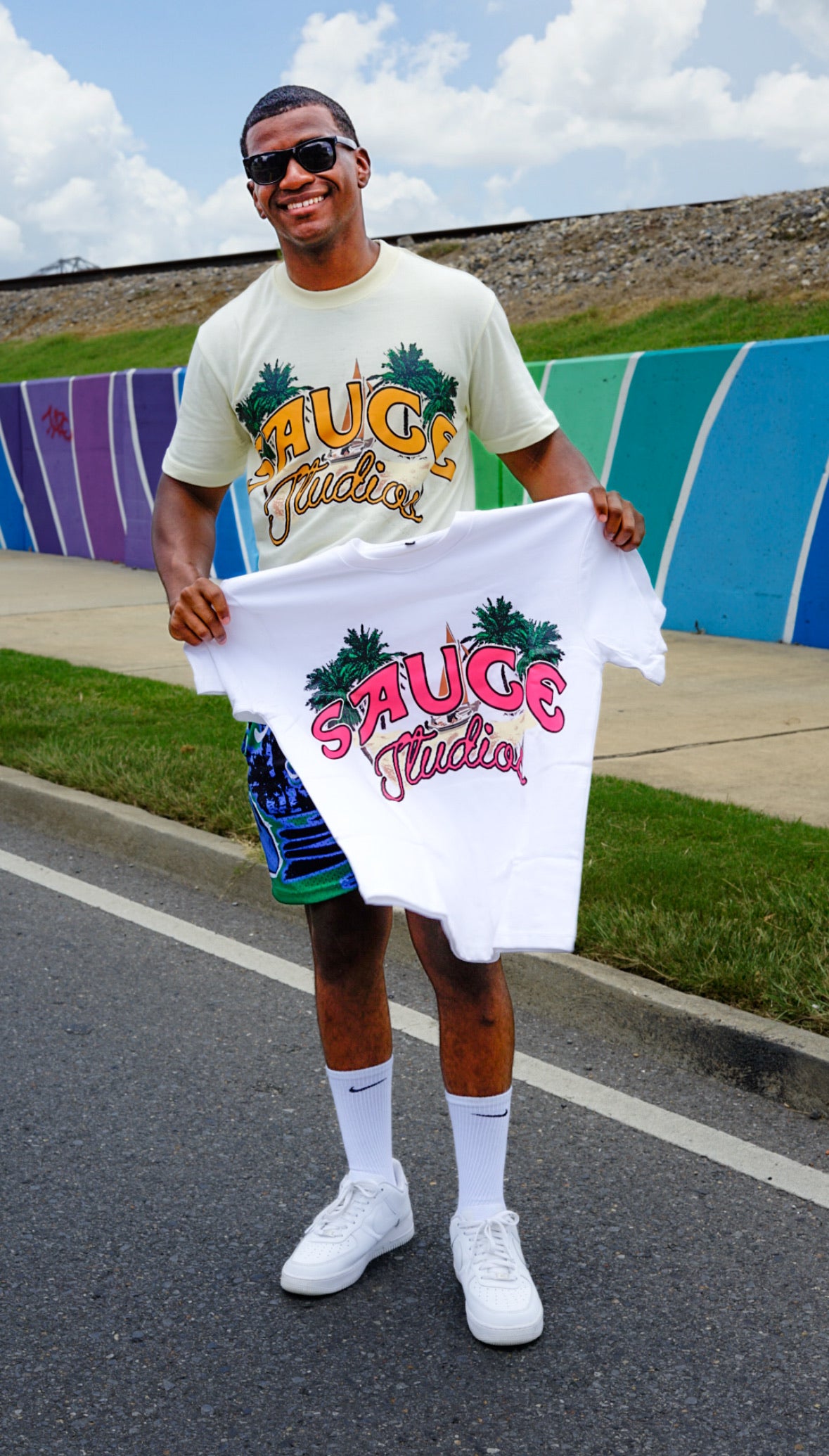 White and Pink Shirt With The All Pink Shorts Set