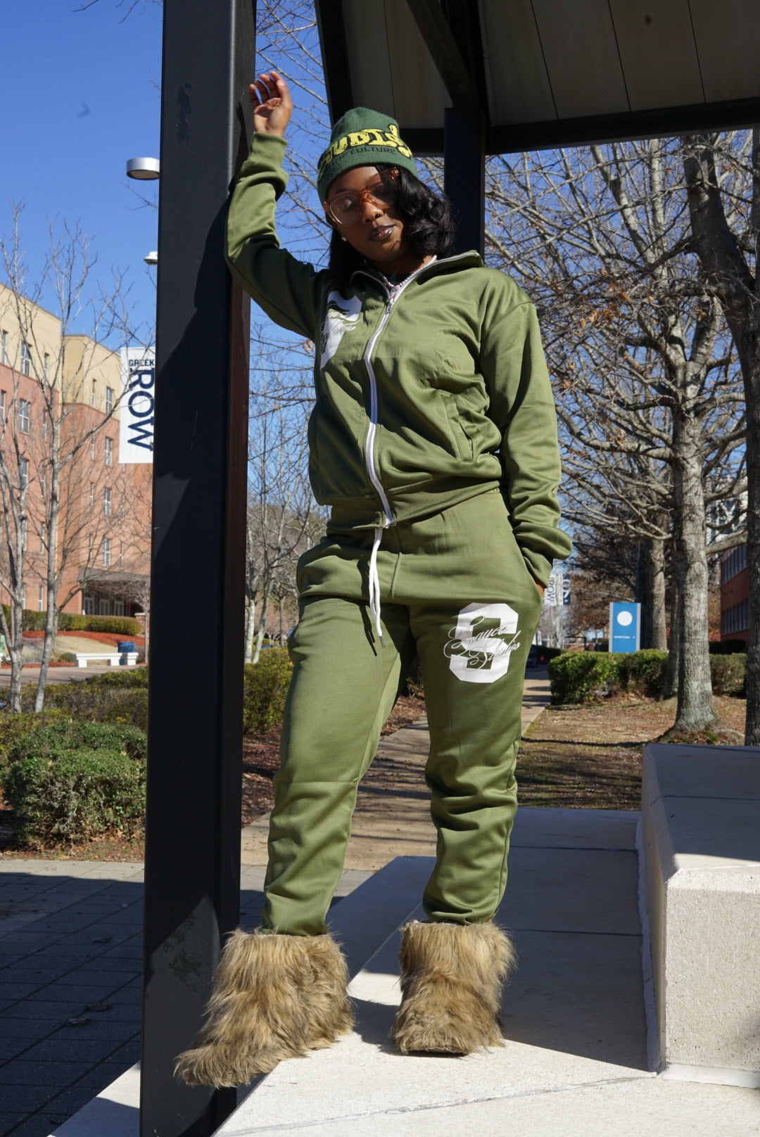 Olive Green Tracksuit SauceStudios